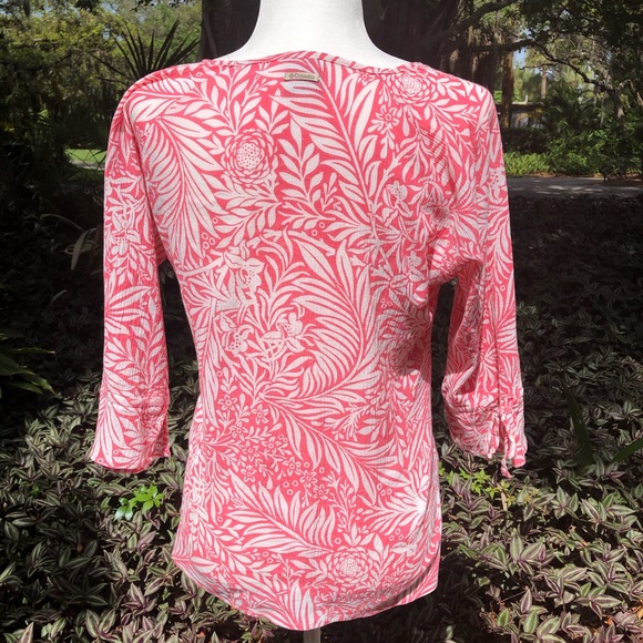 Columbia 100% Cotton Pink/White Tunic Top - Picture 5 of 9